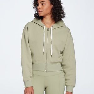 Calia women’s cropped zip hoodie